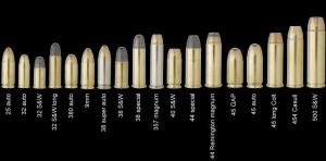 A comparison of different caliber ammunitions 